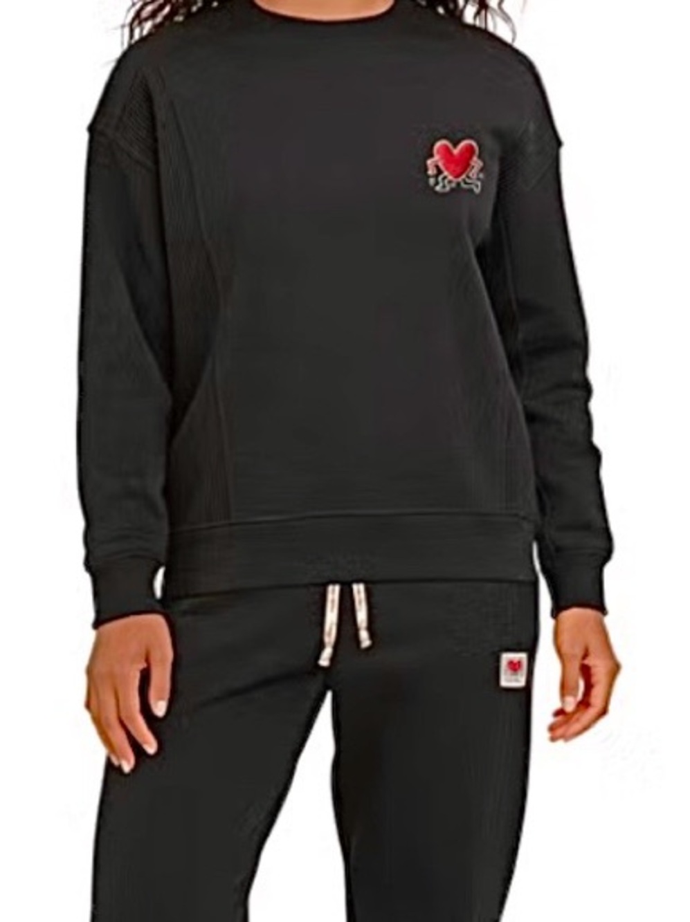 🆕- Keith Haring- Crewneck and Jogger Lounge Set w/Embroidered Heart Graphic.